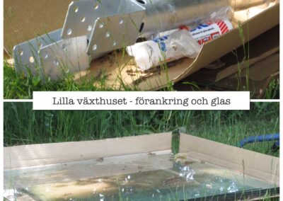 Lilla Växthuset - Förankring och glas
